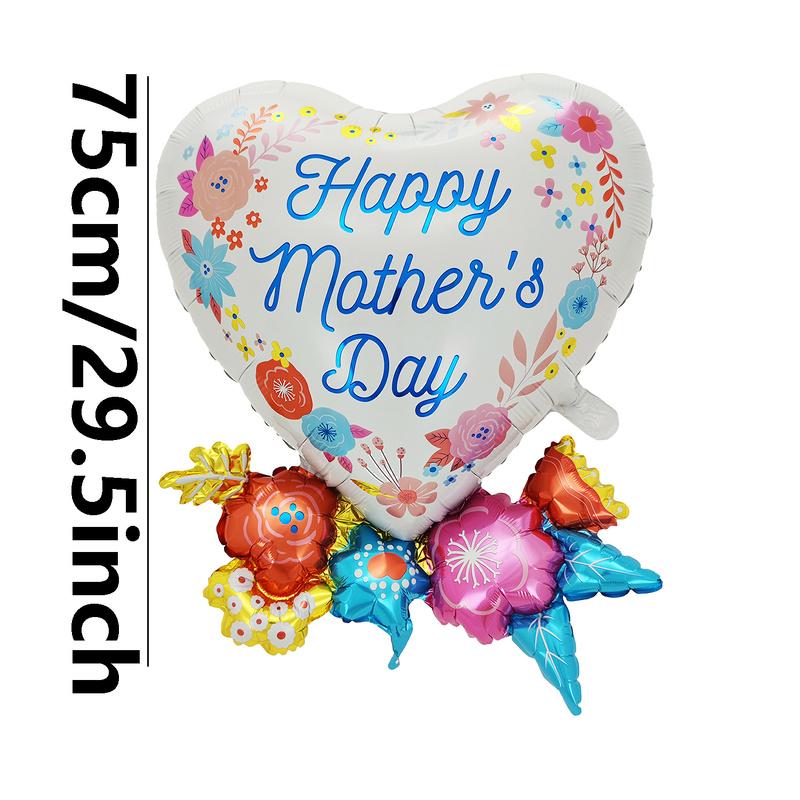 2 Stück Frohen Muttertag Folienblumenstrauß Ballon-Set Muttertag Geburtstagsfeier Dekorationszubehör Beste Mama Jahrestagsdeko