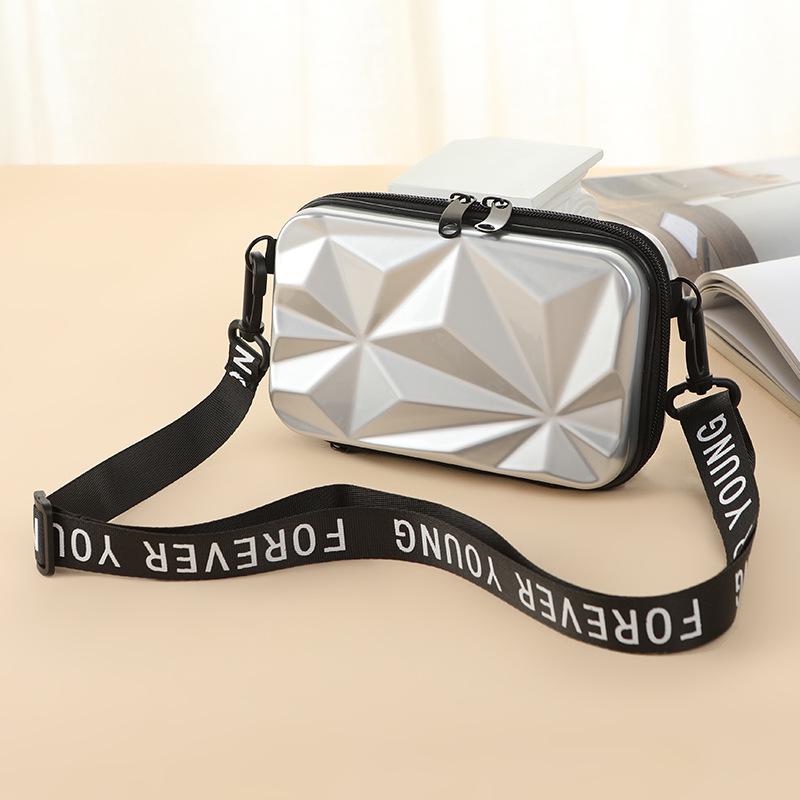 

Мини-сумка кроссбоди для путешествий 2024: Многофункциональный чемодан высокой ценности и наплечная сумка для телефона серебряный