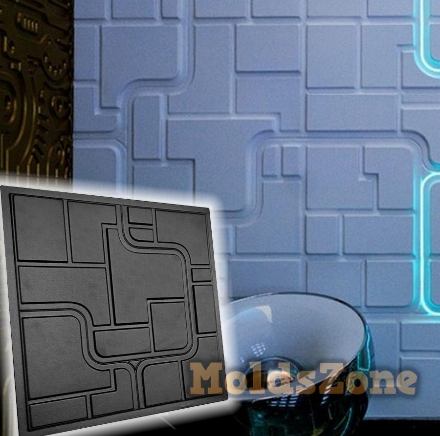 

3D стінова панель Форма для гіпсової, гіпсової або бетонної плитки для декоративних стінових панелей «Космос» чорний