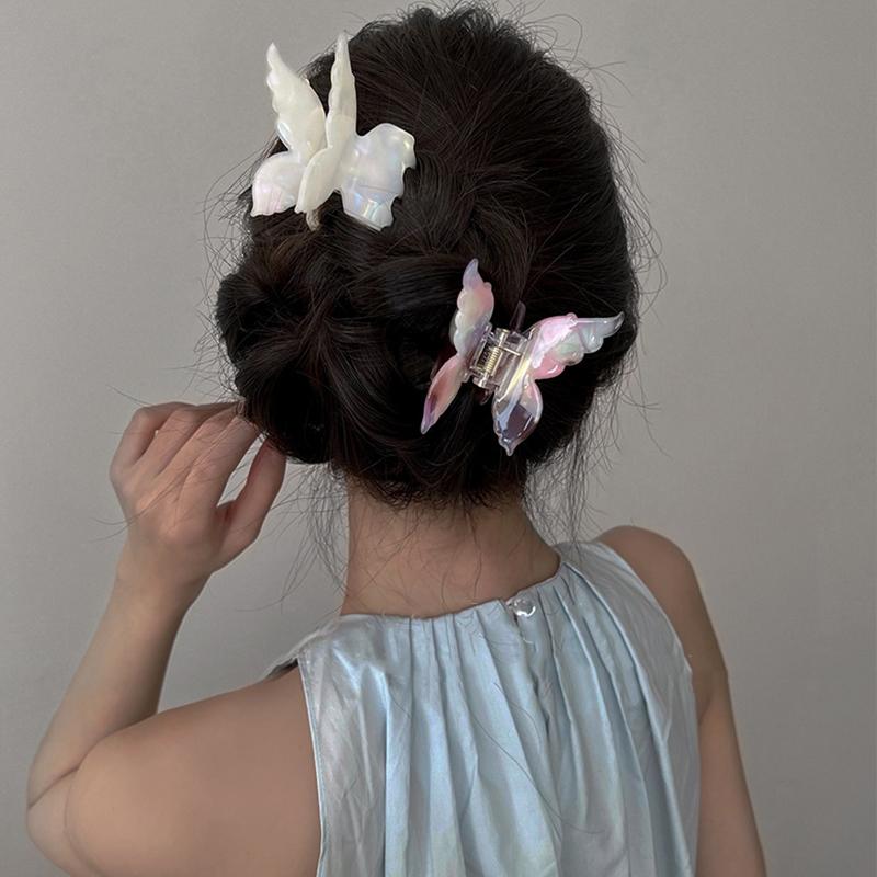 French Style Acetate Butterfly Hair Claws Colorful Hair Styling Tools Accessories Retro Elegant Hair Clamps Women Sweet Hairpins
