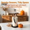 Country Style Home Accents Halloween Paper Towel Roll Holder, Ghost/Pumpkin/Witch's Hat/Bat Decor, Durable Festive Gift Wood Standing Reel for Kitchen