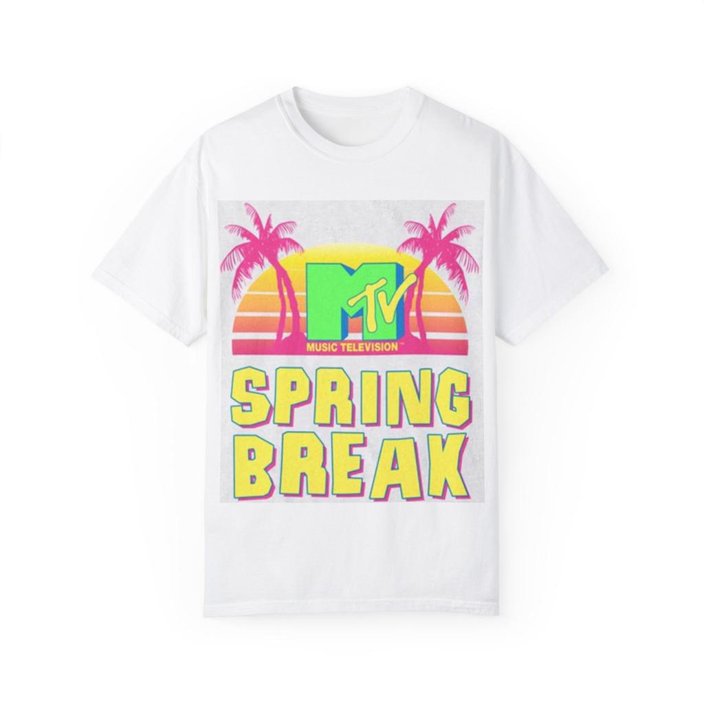 Vintage MTV Classic Spring Break Colorful Unisex T-shirt, Beach Tee, Summer