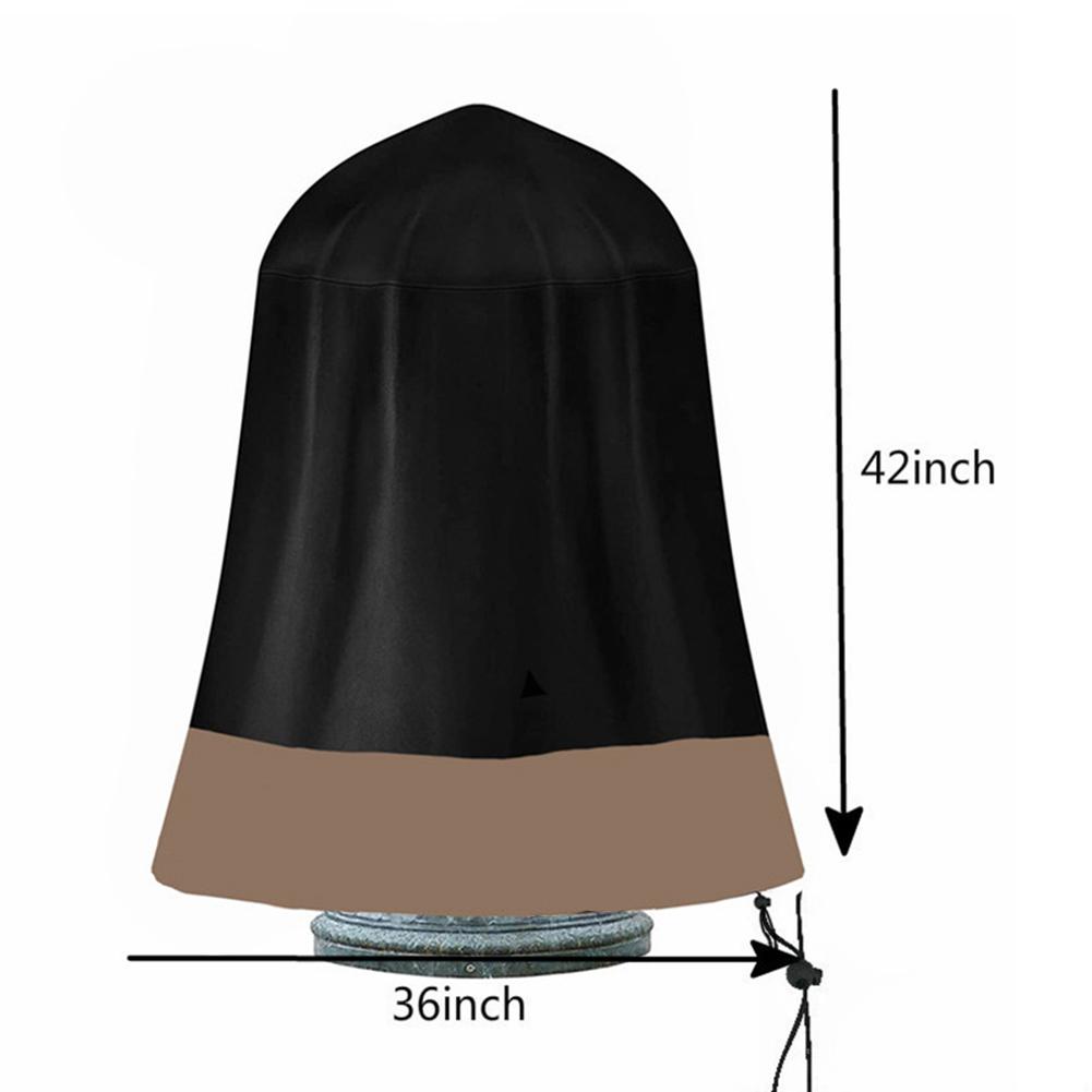 Outdoor Fountain Cover Dustproof Waterproof Protective Cover 210D Fabric Fits Garden Fountain Size D36 x H42 Inches