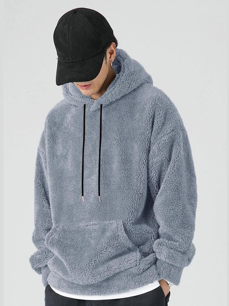 Men's Autumn/Winter Rabbit Ear Hooded Casual Sweatshirt Jacket