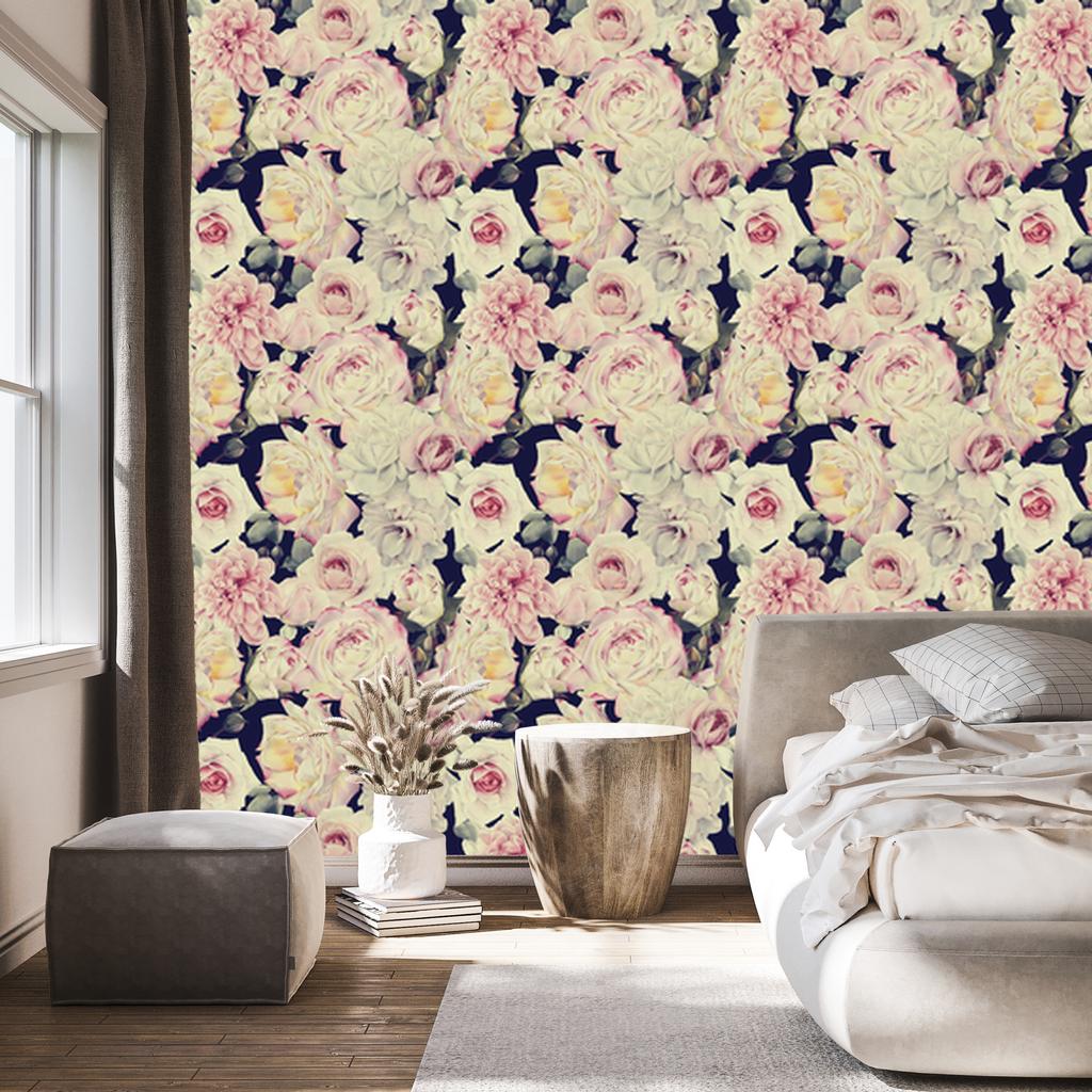 Classic Roses Wallpaper for Living Room and Bedroom 50x1000