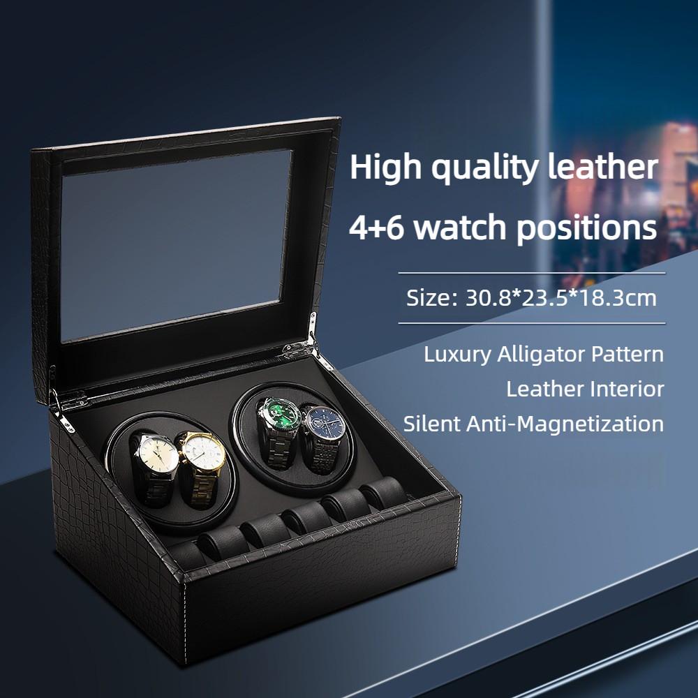 4 Position Mechanical Watch Automatic Winding Watch Box High-end Watch Storage Box Electric Watch Winder Display Box
