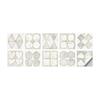 10-Pack European Style Floral Tile Wall Stickers for Living Room and Bathroom - Self-Adhesive PVC Crystal Film