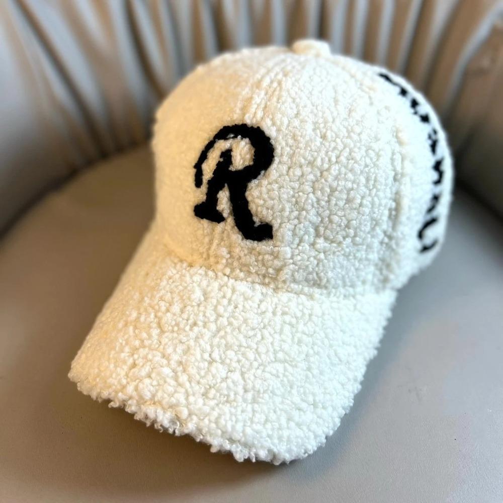 Thick Lamb Plush Cap Warm Rebound Cap High Quality Baseball Cap  Unisex