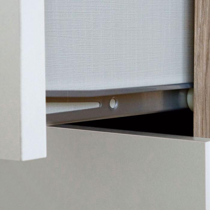 Commode Chambre, Chiffonnier Meuble de Rangement avec 6 Tiroirs, 110x40x40 cm Briebe Prakt Blanc 05084