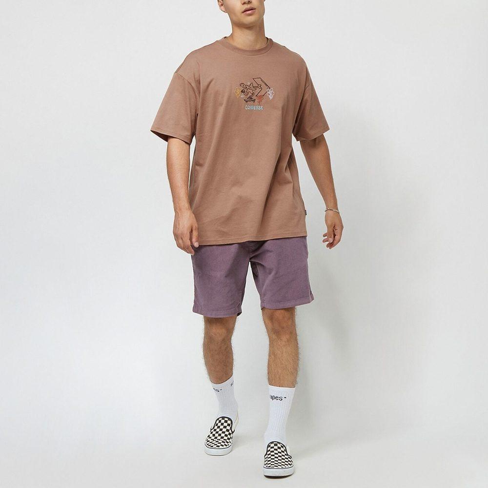 Converse Pushing Along T Shirt Men's Cameo Brown 10023267-A04
