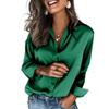 JPNTKY Damenmode Lässige Langarm POLO-Kragen Blusen & Hemden