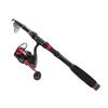 Fishing Rod and Reel Combos Carbon Fiber Telescopic Fishing Rod Red Black with Fishing Reel Line Fishing Lures Kit
