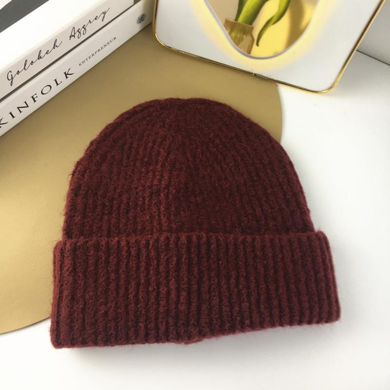 Big Head Circumference Winter New Knitted Hat Versatile Blended Warm Cold Hat Fashion Big Head Circumference Cold Hat Women