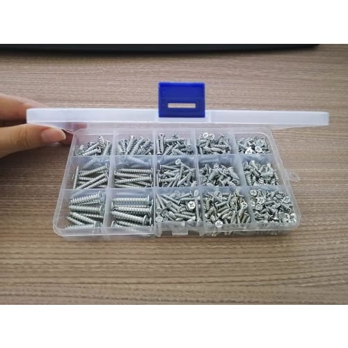 Iwamatu Wood Screws, Cross Recessed Countersunk Head Wood Screw Set, 485g, Stainless Steel, Self-Tapping Screws, Truss Head Tapping Screws, Screw Nail