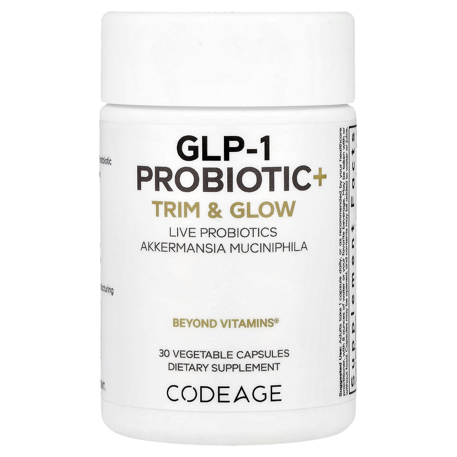 

Glp-1 Probiotic + Trim & Glow, 30 Veggie Caps