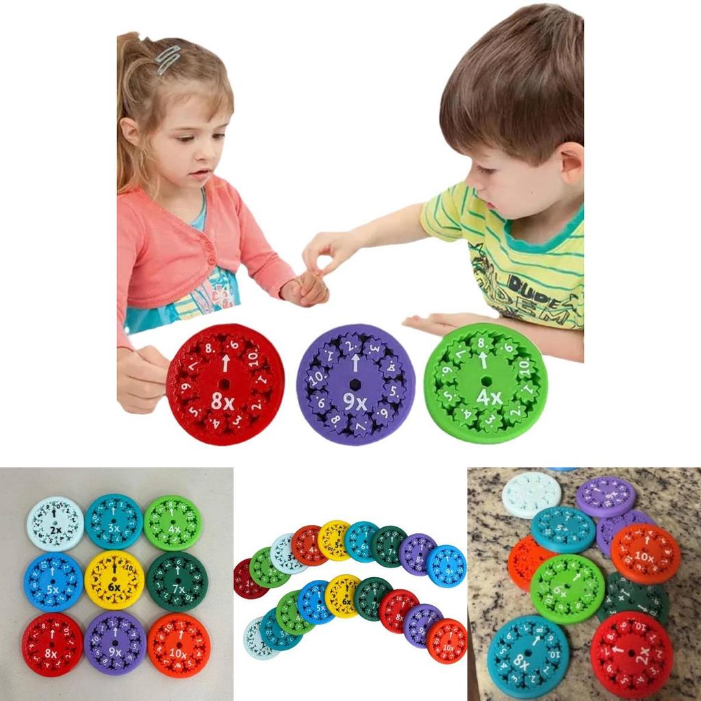 Educational Math Fidget Spinners For Learning Arithmetic With Colorful Plastic Material