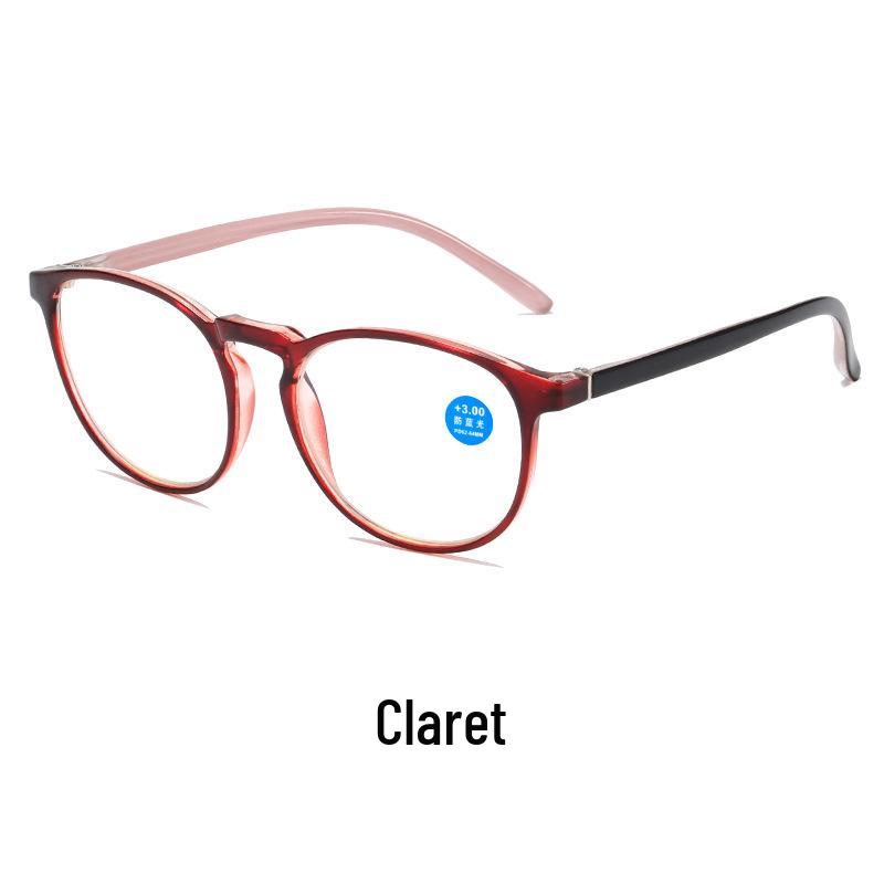 Modische Lesebrille mit großem Rahmen und Blaulichtfilter für mittelalte und ältere Männer und Frauen, Modell 2101