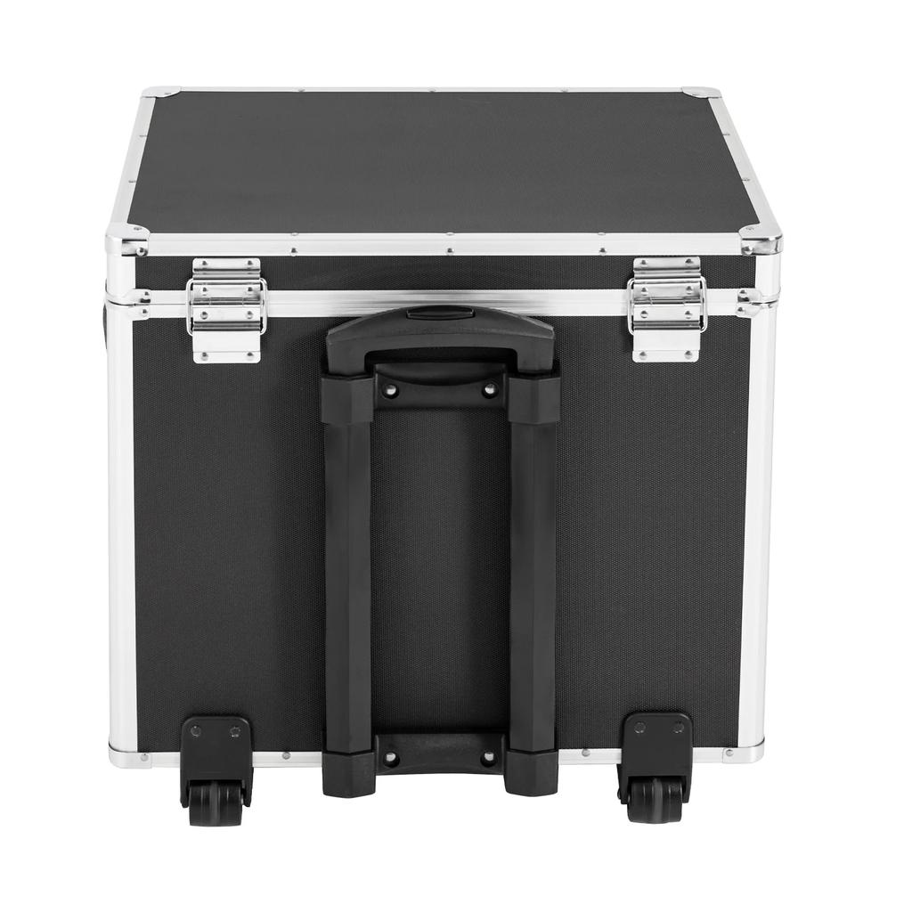 Portable Locking File Storage Box, Aluminum Alloy File Lock Box with Telescopic Handle, Mobile Busniness Case, File Cabinet