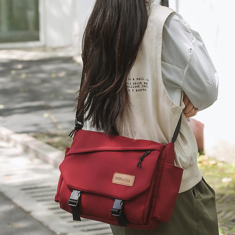 School bag ins simple back casual versatile shoulder class large capacity mail carrier