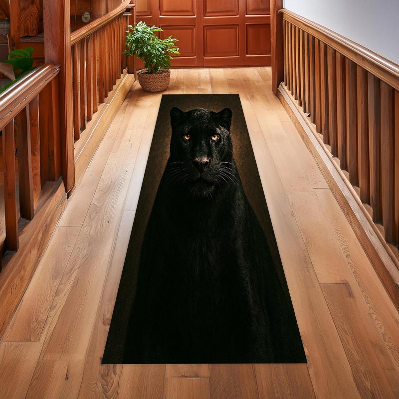 

Black Panther Animal Pattern Runner Rug Modern Home Decor Hallway Carpet Soft Non-slip Floor Mat for Corridor Living Room 40X120CM