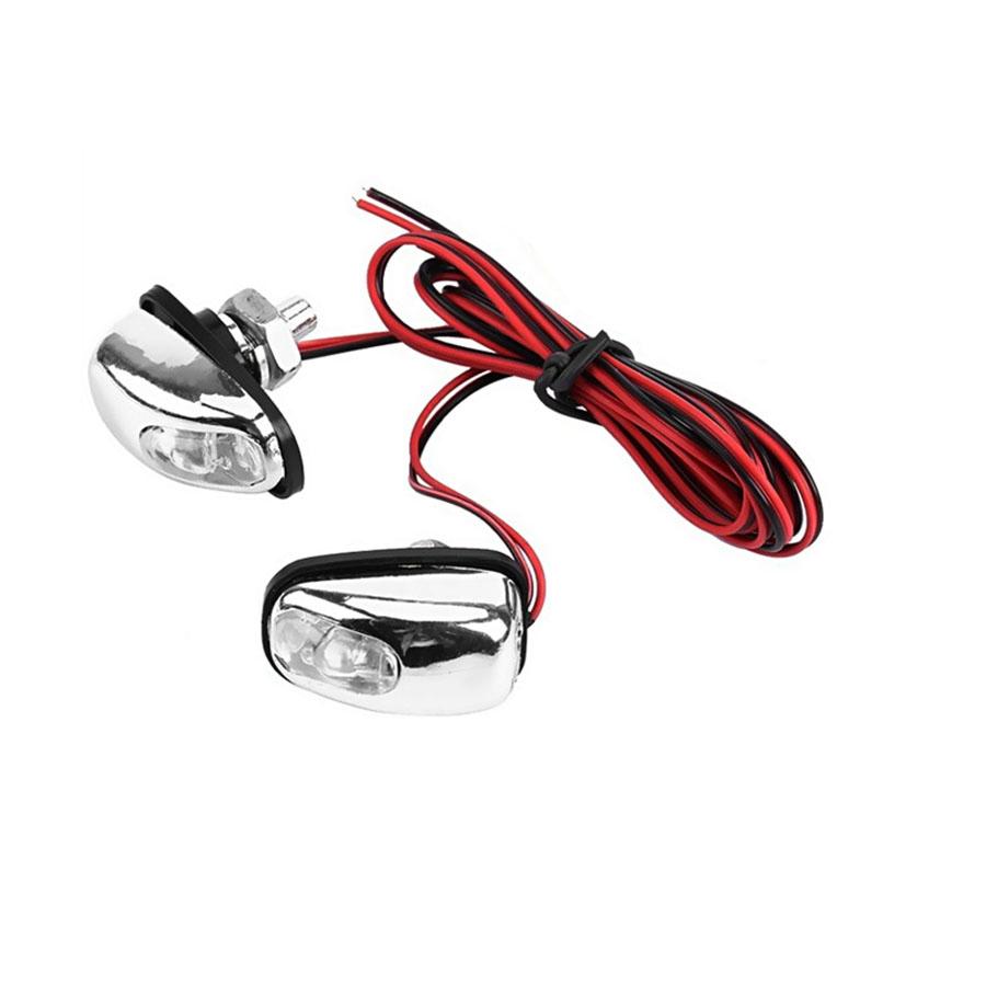 

1 Pair Universal White LED Light Windshield Washer Wiper Jet Water Spray Nozzle