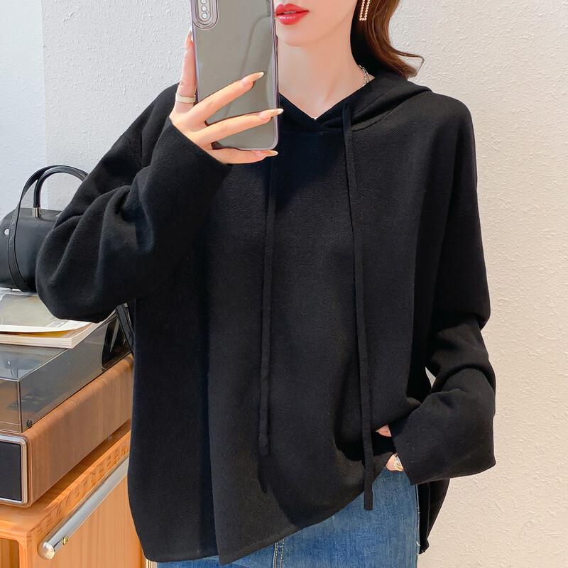 Felpa con cappuccio da donna MOKANA, elegante, a maniche lunghe, MKNJD3481