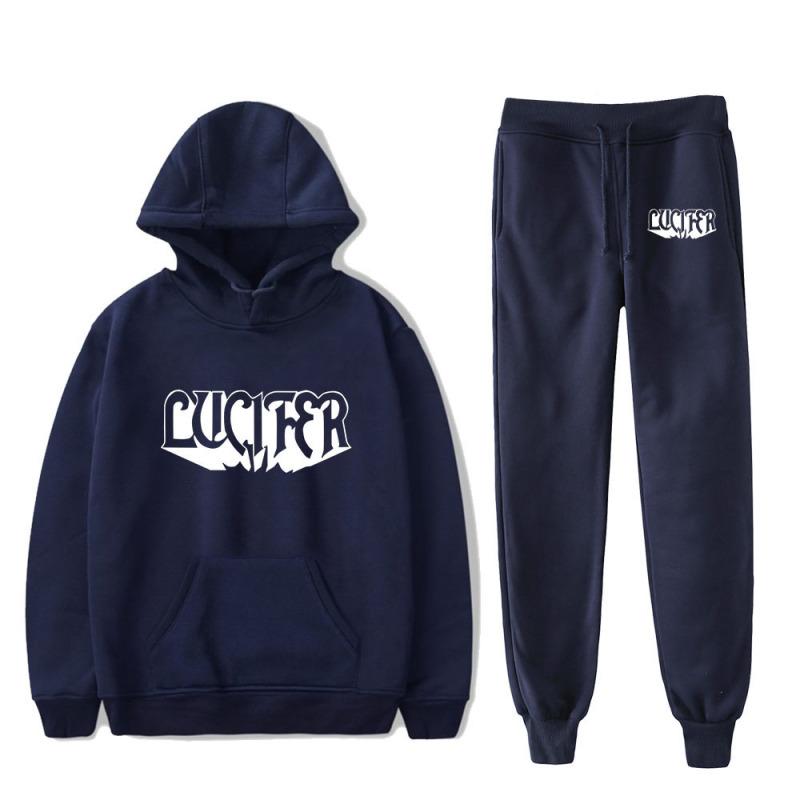 Lucifer Season 5 Printed Men Women Tracksuit Sets Casual Hoodie And Pants 2pcs Sets Oversized Sweatshirt Fashion Unisex Clothing