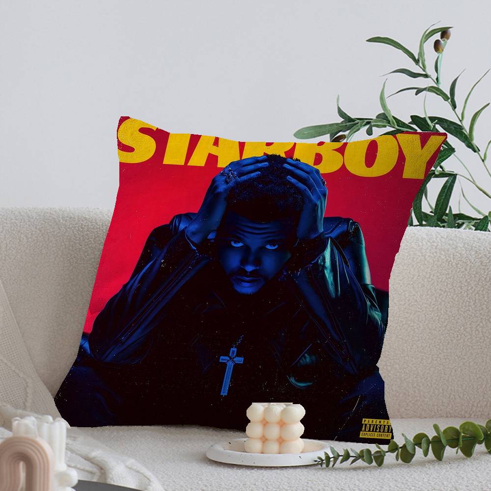 Hip Hop Music Hot Album Star The Weeknd Starboy Cushion Cover Pillowcase Upholstery Sofa Throw Pillow Home Decor Pillowcas