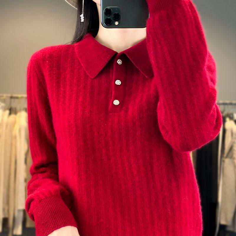 

Кардиган с лацканами и пряжкой для женщин на осень и зиму, вязаный базовый свитер из ультратонкой шерсти, теплый и универсальный топ с длинным рукавом XXL