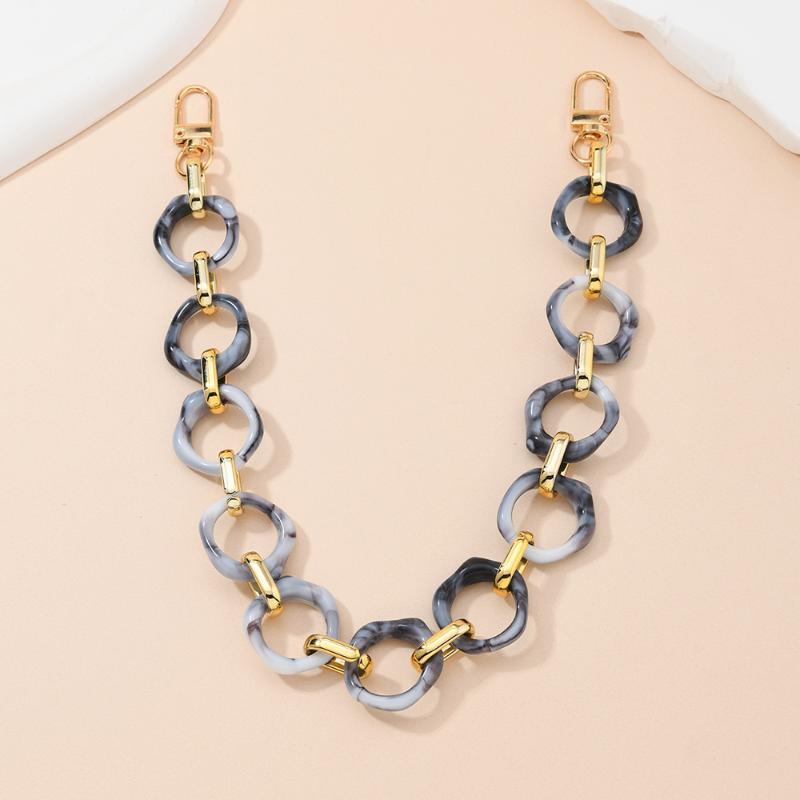 Acrylic Fashion Replaceable Bag Chain Strap Detachable Resin Purse Strap for Crossbody Shoulder Bag Daily Commute