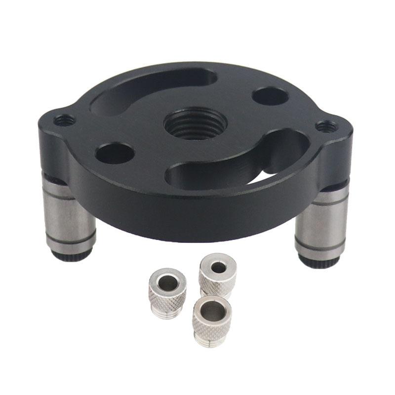 2-10mm Dübelbohrschablone Kit Selbstzentrierender Bohrerführung Locator Mit 8 Stahlbuchsen Holzbearbeitung Aluminiumlegierung Loch Vertikaler Loccher
