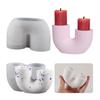 U-shape Candlestick Silicone Mold DIY Cement Candle Holder Gypsum Crystal Epoxy Resin Mould DIY Home Desktop Handicrafts