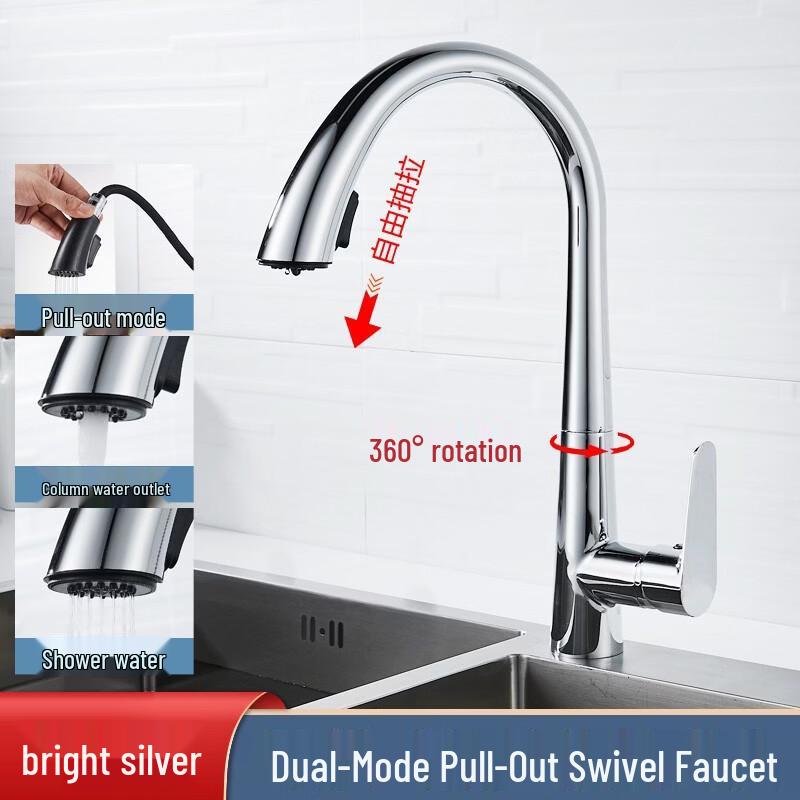 OEING Swan Pull-Out Kitchen Faucet