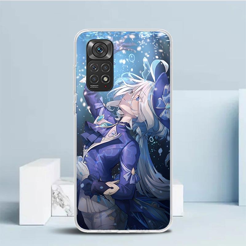 Genshin Impact Furina Soft Cover for Xiaomi Redmi Note 15 14 13 12 Pro Plus Phone Case 14S 11S 11T 11E 10S 10 4G Pattern Shell R