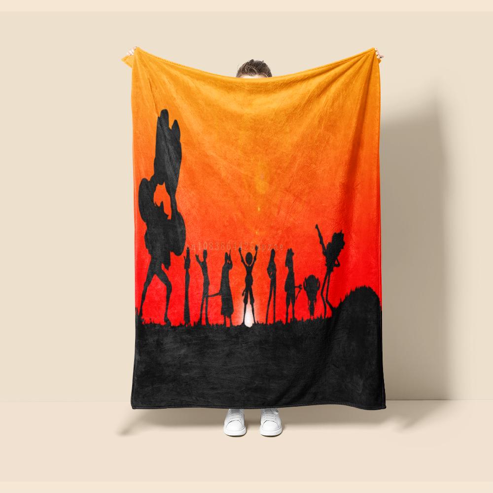 Flannel Thin Blanket One Piece Animation Luffy Four Seasons Blanket.for Sofa, Beds, Living Room, Travel Picnic Blanket Gifts