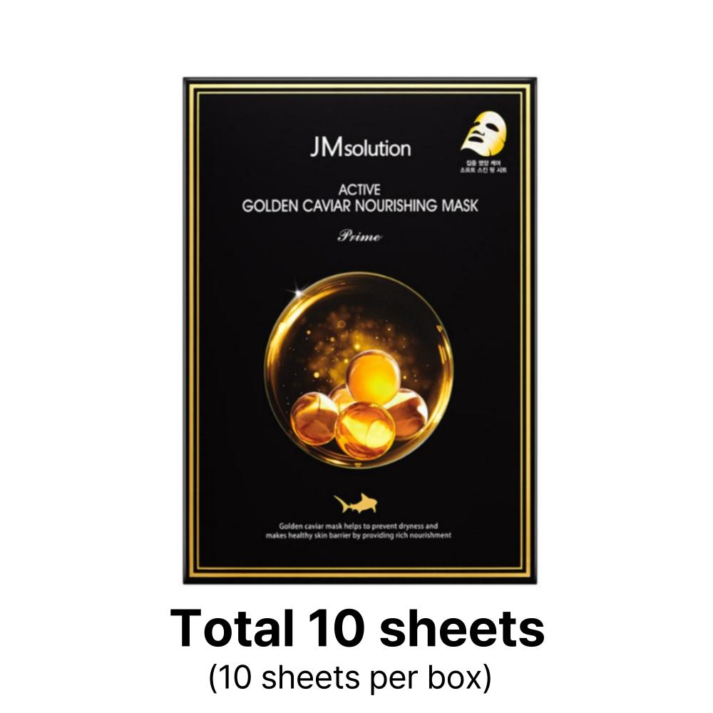 [JMSOLUTION] Active Golden Caviar Nourishing Mask Prime 10 Sheets/20 Sheets