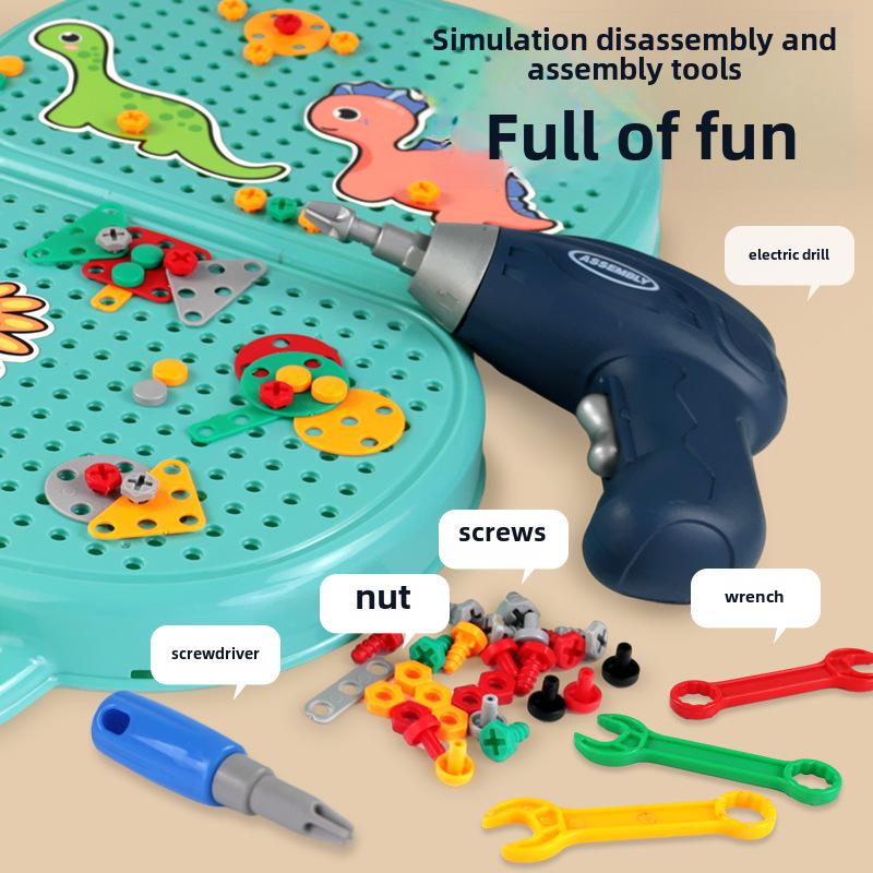 Assembly Toolbox for Kids: Electric Drill & Screwdriver Set with Disassemblable Screws