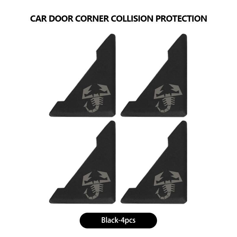 NGB5   For Abarth 4Pcs Car Door Corner Cover Anti-Scratch Protection Sticker Auto Accessories FIAT 500 FR Doblo Siena Tipo Stilo UNO