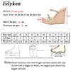 Moda Eilyken 2025 Nuevas Zapatillas de Plataforma de CRISTAL con Cuña Verano Zapatos Peep Toe Mujer Sexy Mules Super Altas Sandalias Femeninas