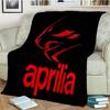 Aprilia motorcycle logo printed Flannel Blanket Fashion Warm Lightweight Living room Bedroom Sofa Bed For Picnic Blanket