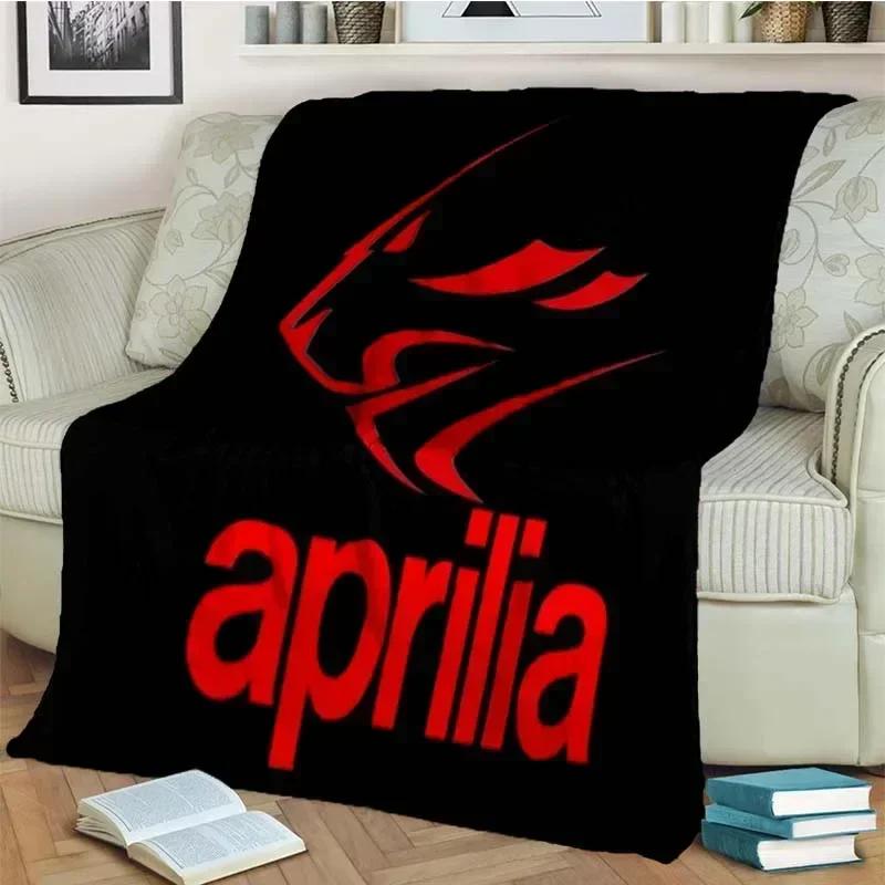 Aprilia motorcycle logo printed Flannel Blanket Fashion Warm Lightweight Living room Bedroom Sofa Bed For Picnic Blanket