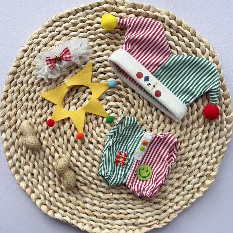 Dopamin Clown Set Trendiges Outfit für 17cm Ropa Labubu 3.0 High Energy Serie Ahead Mini Puppenkleidung V2/V3 Mode Joker Stil