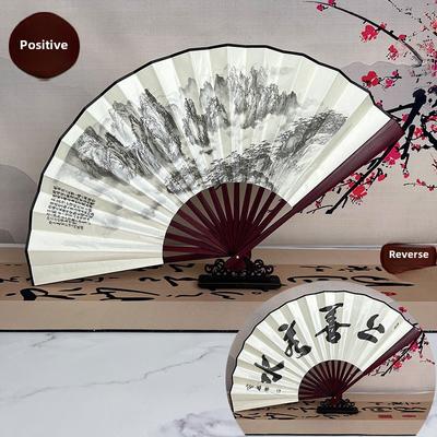 Éventail pliant chinois, tissu de danse classique, éventail à main, accessoires de photographie,
