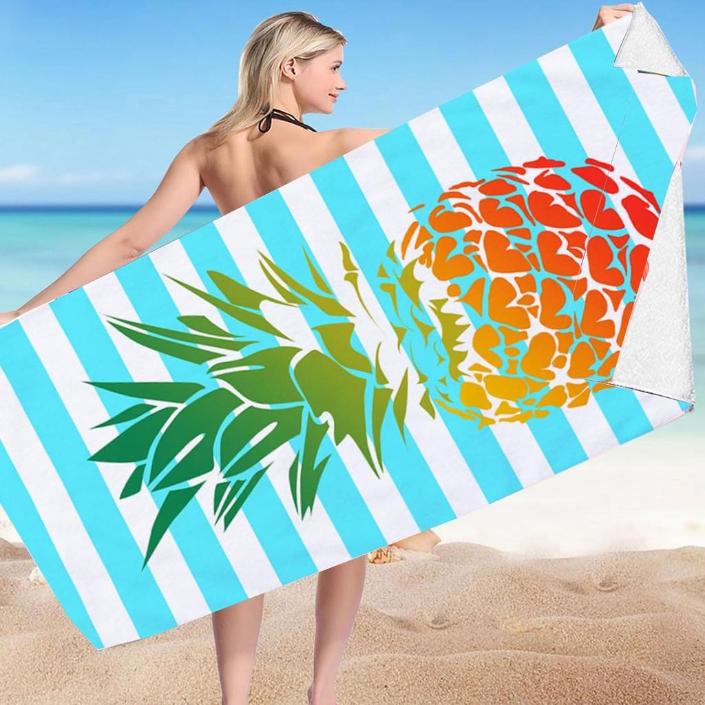 Pineapple arts Beach Towel for Family stuffs friends Gifts Quick-Dry Sand free For Bath Yoga Tourism Beach GYM Camping Swimming
