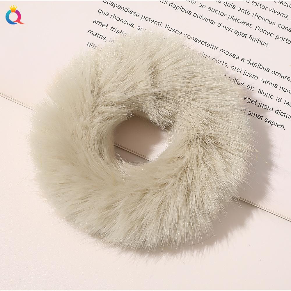 Herbst und Winter Weiche Bindekopf Imitation Kaninchenhaar Dickdarm Haarband Niedlich Flauschig Dickdarm Haaraccessoires