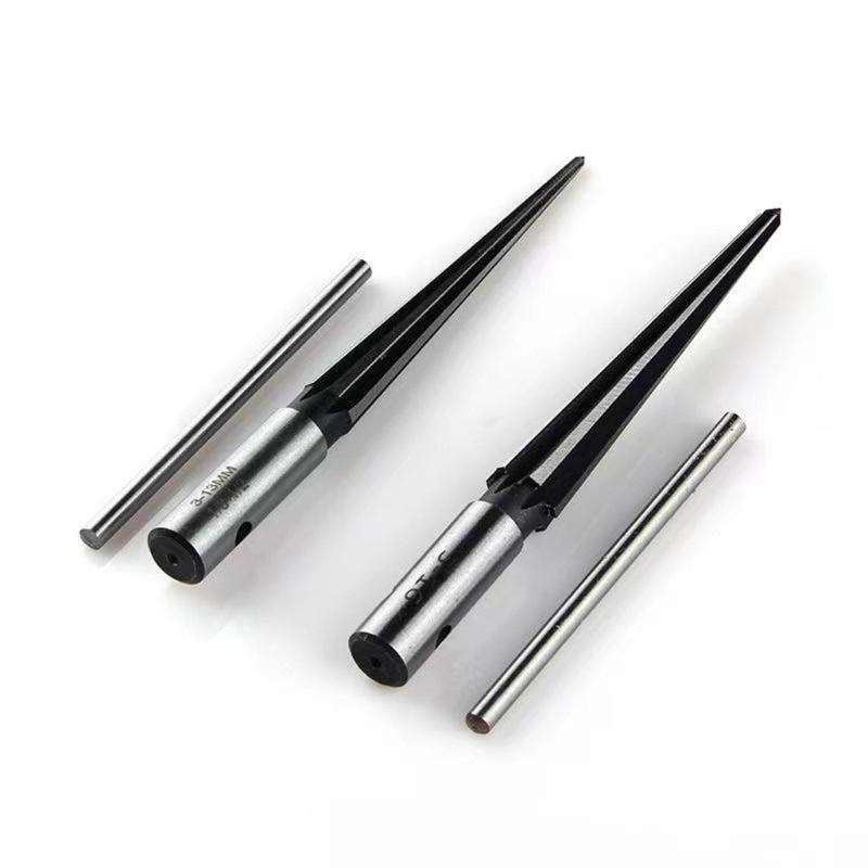 Professional Tapered Reamer with Round/Hexagonal Shank T-Handle Smooth Cutting Drilling Tool for Machinists Woodworking