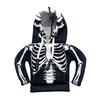Desk Goose Outfits Mini Goose Hoodies 7-Inch Table Goose Skull Sweatshirts Halloween Seasonal Decoration