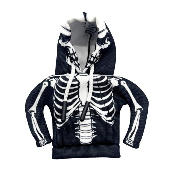 Desk Goose Outfits Mini Goose Hoodies 7-Inch Table Goose Skull Sweatshirts Halloween Seasonal Decoration