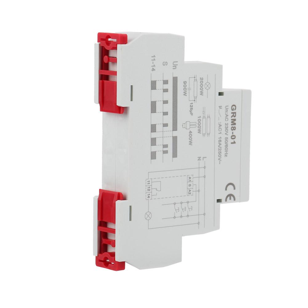 GRM8-01 Electronic Impulse Relay Latching Relay Memory Relay AC 230V