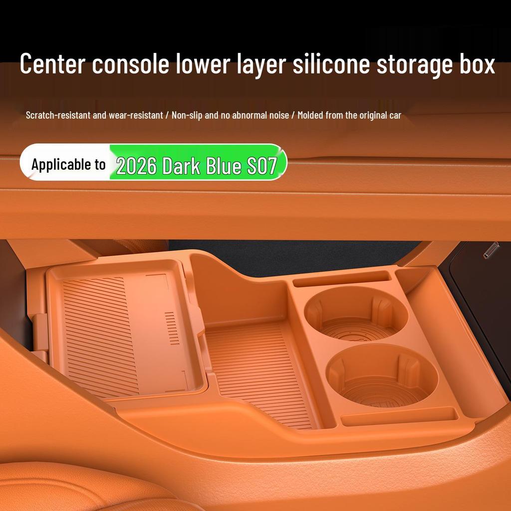 2026 Diepblauw S07 Auto Middenconsole Siliconen Opbergbak Mat